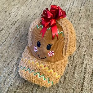 Holiday Time Sherpa Fleece Gingerbread Party Hat Unisex NEW